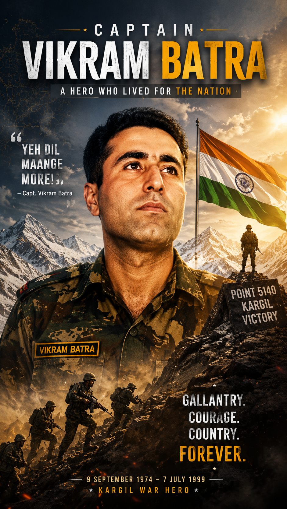 CAPTAIN VIKRAM BATRA A HERO WHO LIVED FOR THE NATION